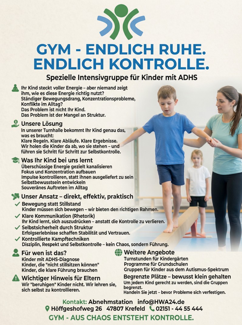 Flyer: ADHS-Intensivgruppe für Kinder
